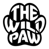 Black and white logo of 'The Wild Paw' brand on a transparent background